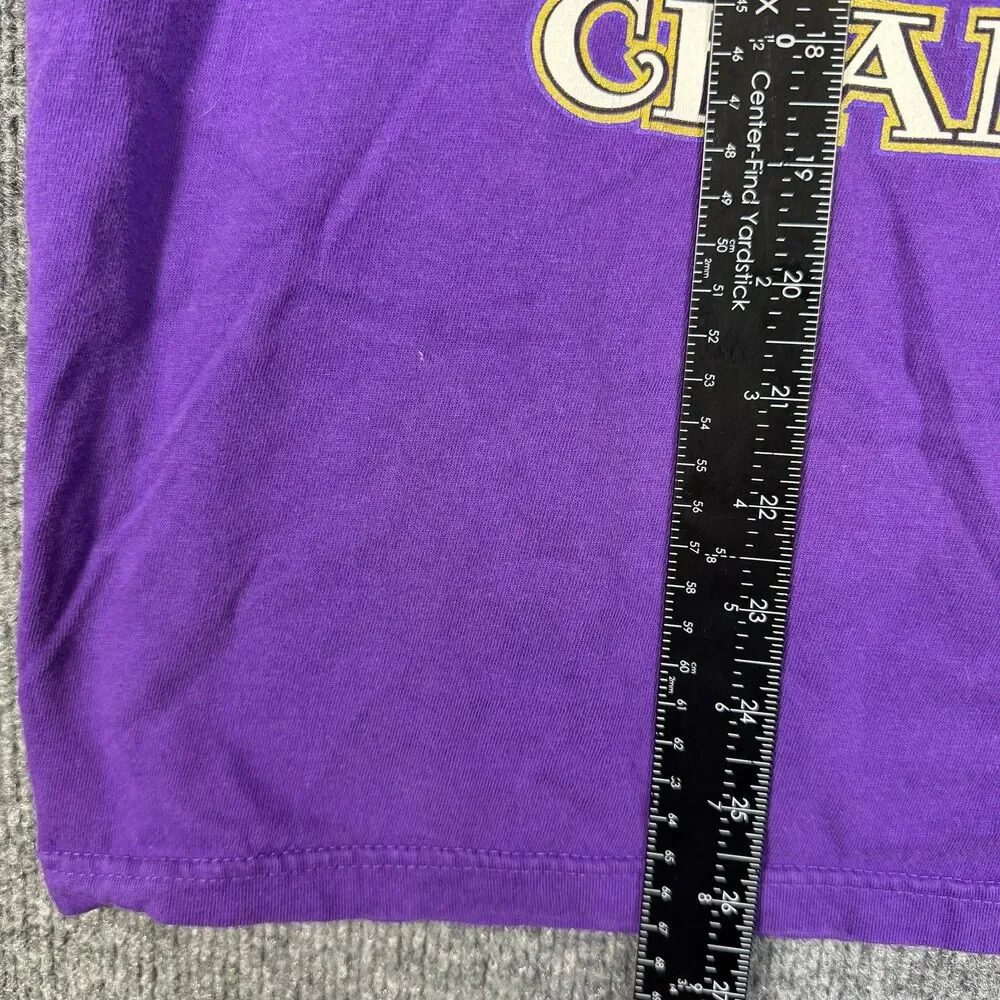 Vintage 2001 Baltimore Ravens AFC Champions T Shirt Mens XL Ray Lewis Purple